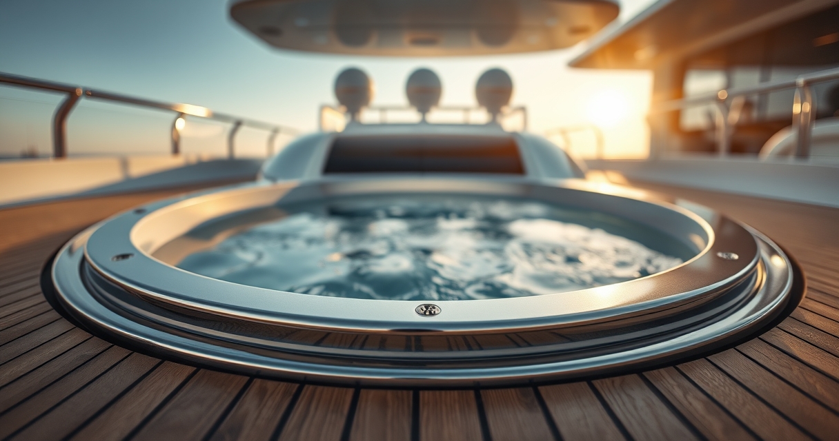 Yacht con jacuzzi — Materiali e finiture che fanno la differenza Yacht con jacuzzi — Materiali e finiture che fanno la differenza